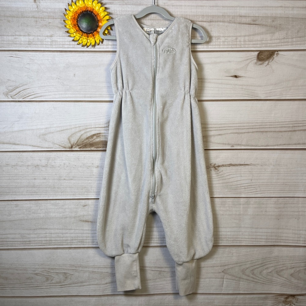 Halo‎ SleepSack Early Walker Luxe Fleece Wearable Blanket Gray Toddler 3T 4T